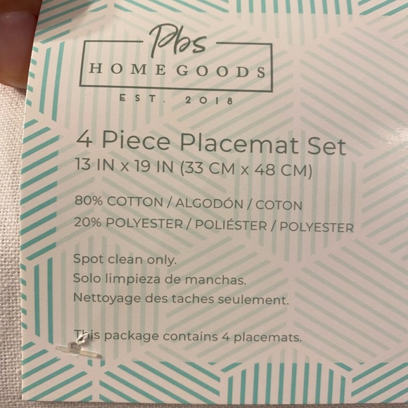 Cloth placemats,NWT,set of 4,multicolored striped patterns,unique style - Picture 5 of 10